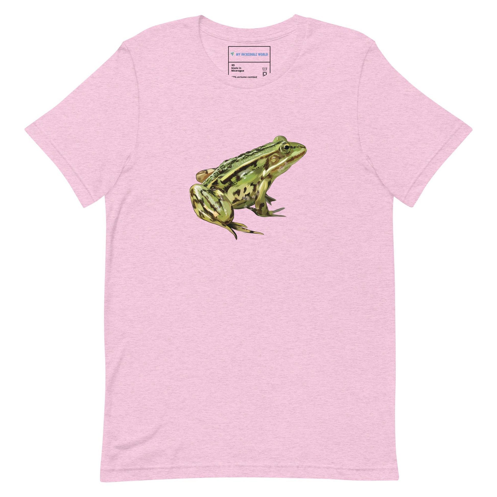 "Watercolor Frog" Frog T-Shirt (Adult Unisex) Heather Prism Lilac / XS