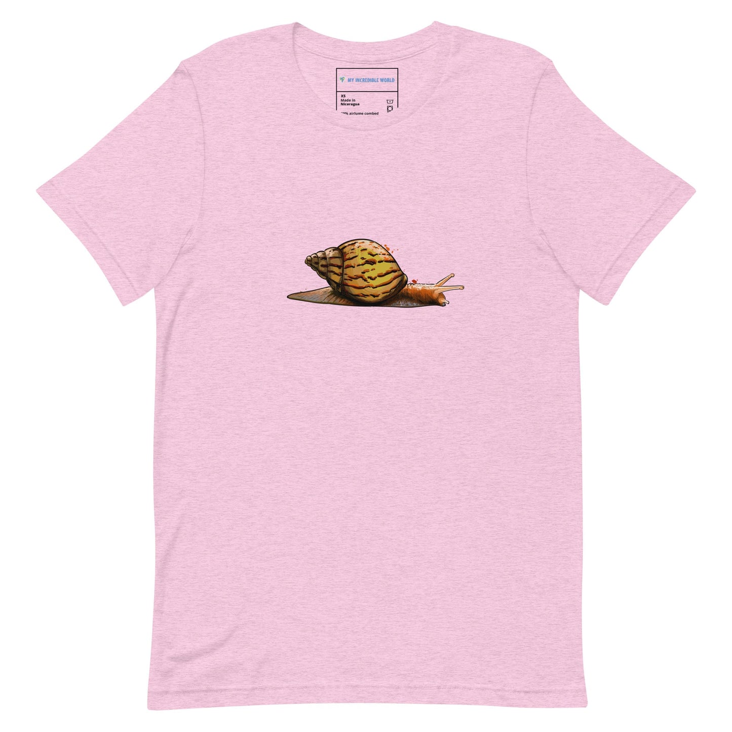 "Watercolor Snail" Snail T-Shirt (Adult Unisex) Heather Prism Lilac / XS