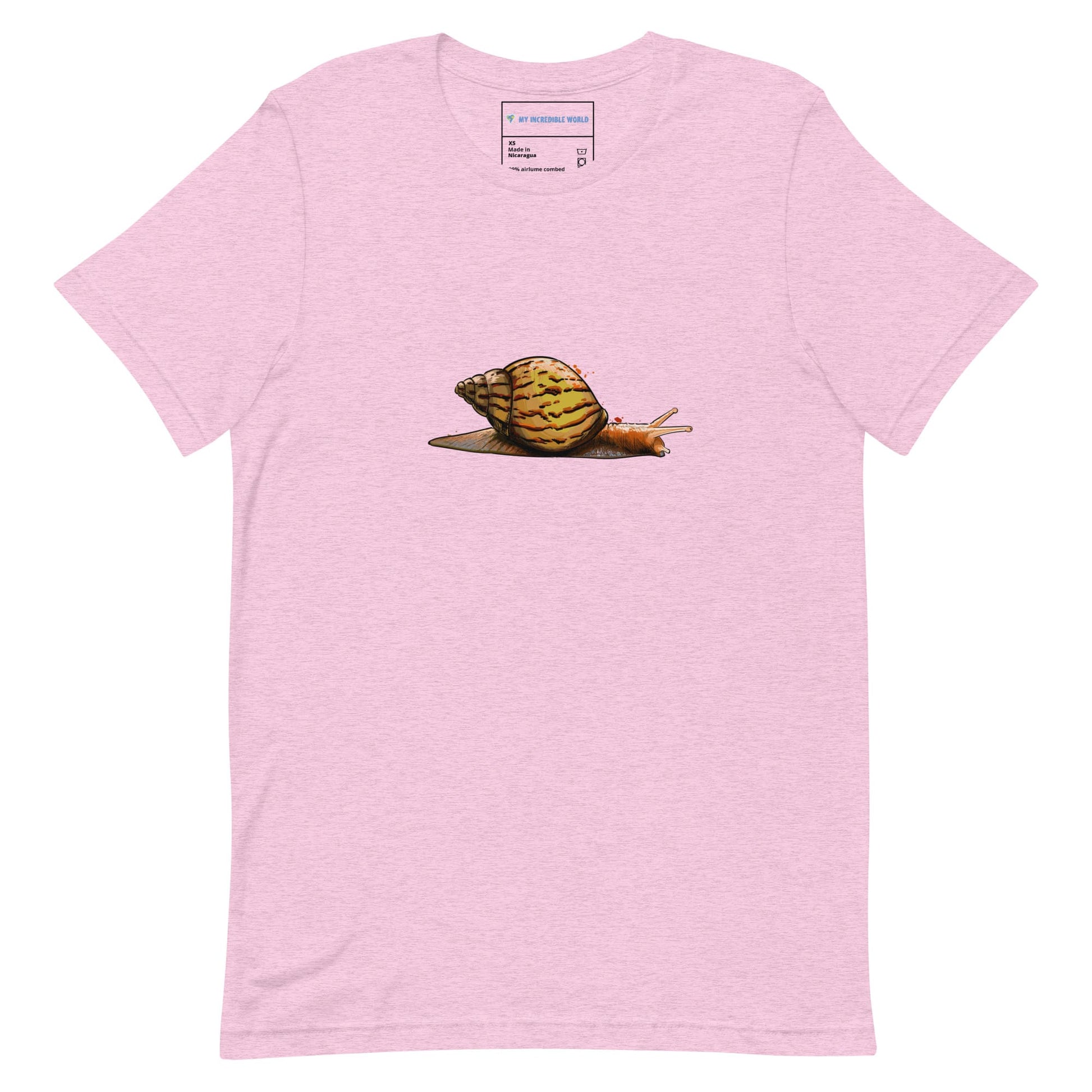 "Watercolor Snail" Snail T-Shirt (Adult Unisex) Heather Prism Lilac / XS