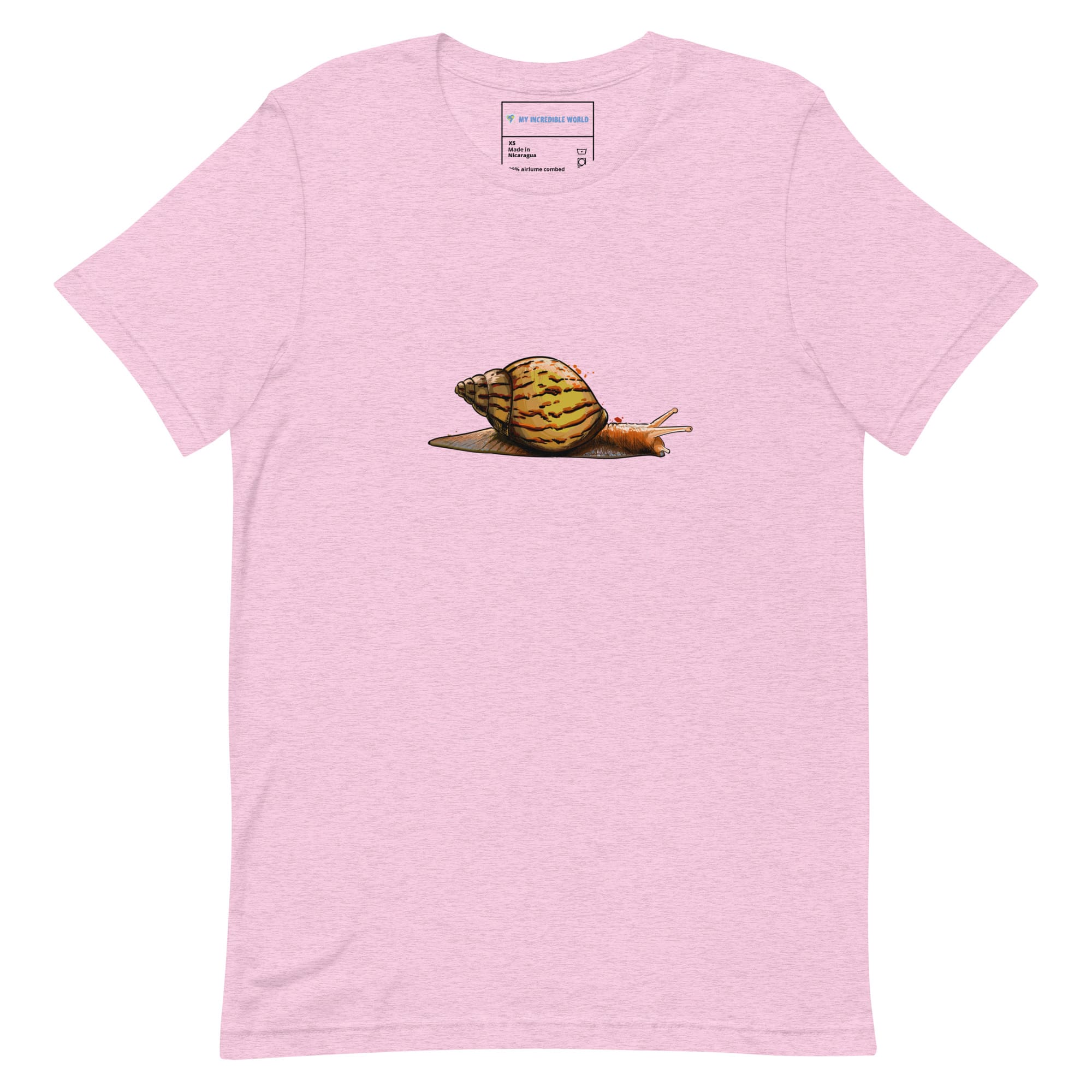 "Watercolor Snail" Snail T-Shirt (Adult Unisex) Heather Prism Lilac / XS