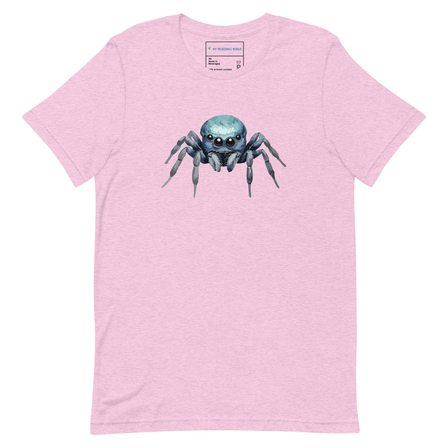 "Watercolor Spider" Cute Spider T-Shirt (Adult Unisex) Heather Prism Lilac / XS