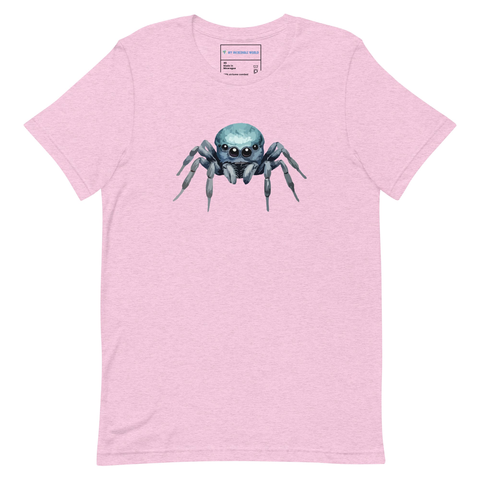 "Watercolor Spider" Cute Spider T-Shirt (Adult Unisex) Heather Prism Lilac / XS