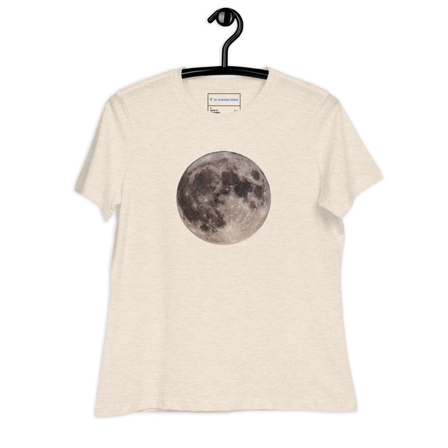 "Blue Moon Supermoon" Women's Full Moon T-Shirt Heather Prism Natural / S