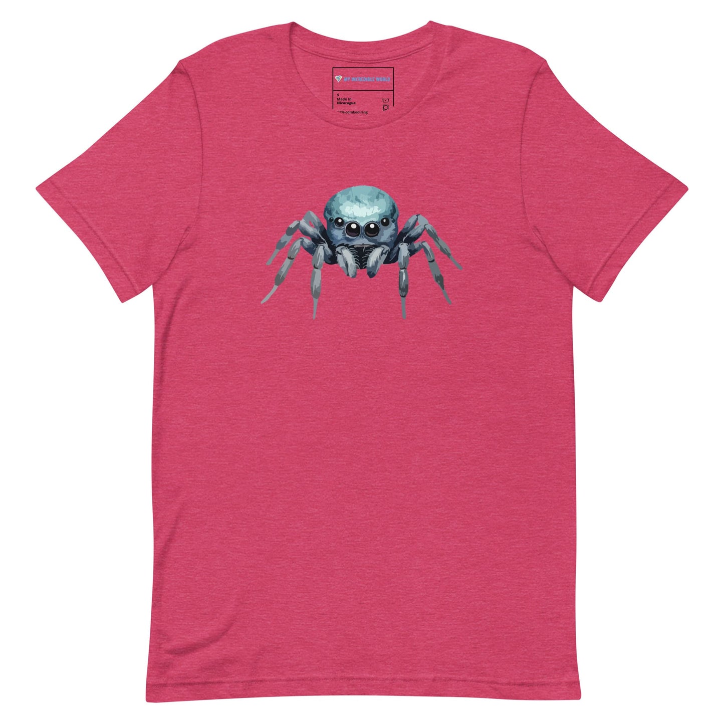 "Watercolor Spider" Cute Spider T-Shirt (Adult Unisex) Heather Raspberry / S