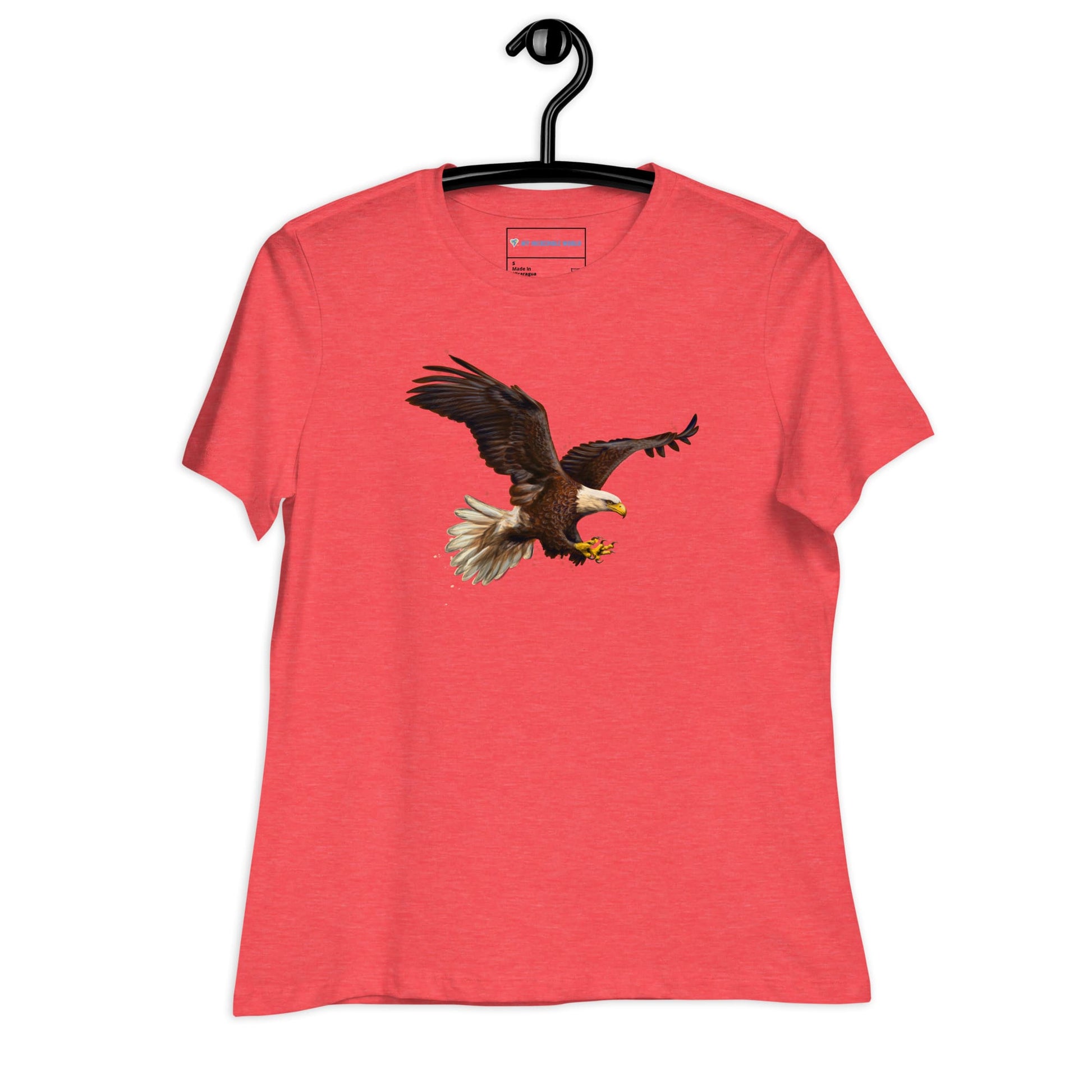 "Watercolor Bald Eagle" Women's Bald Eagle T-Shirt Heather Red / S