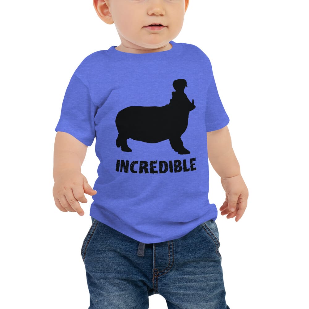 "Hippos are Incredible" T-Shirt - Black Print (Baby)