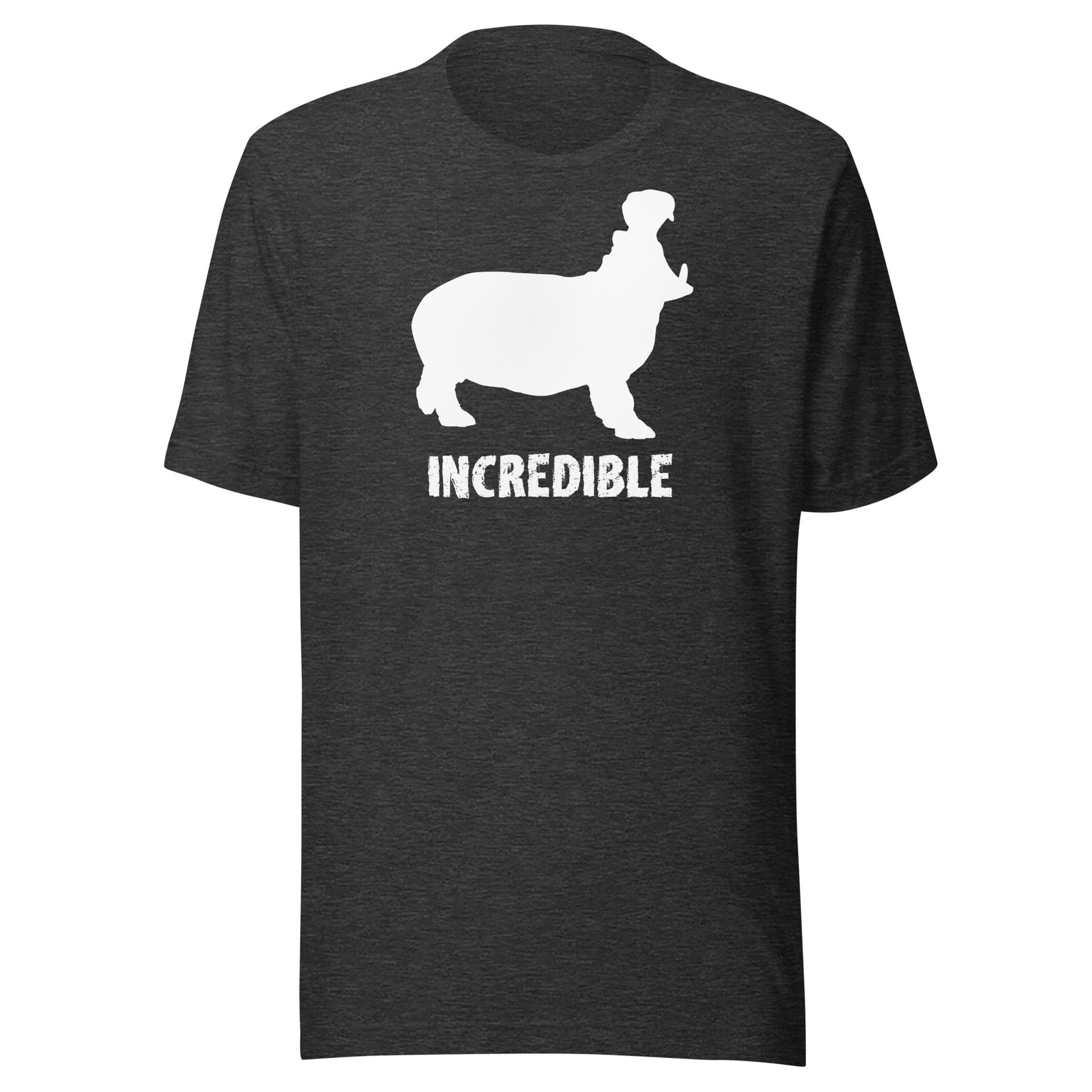 "Hippos are Incredible" T-Shirt - White Print (Adult Unisex)