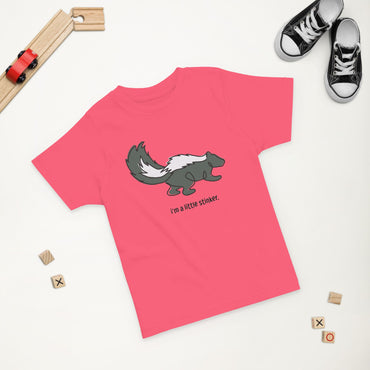 "I'm a Little Stinker" Skunk T-Shirt for Toddlers Hot Pink / 2