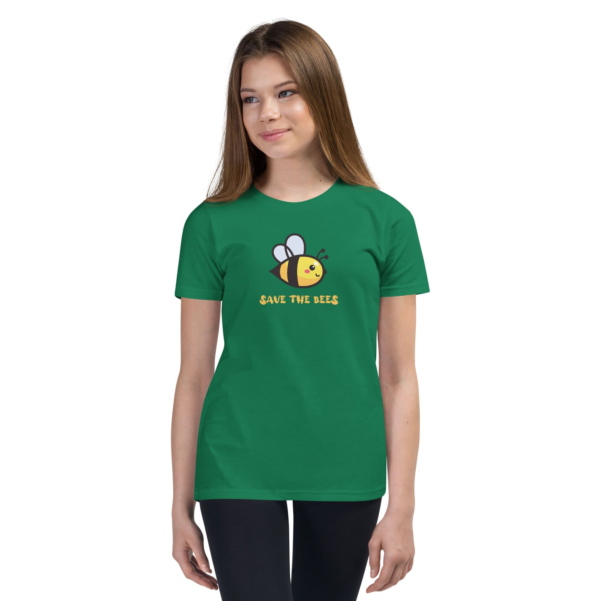 "Save the Bees" Bee T-Shirt for Youth/Kids Kelly / S