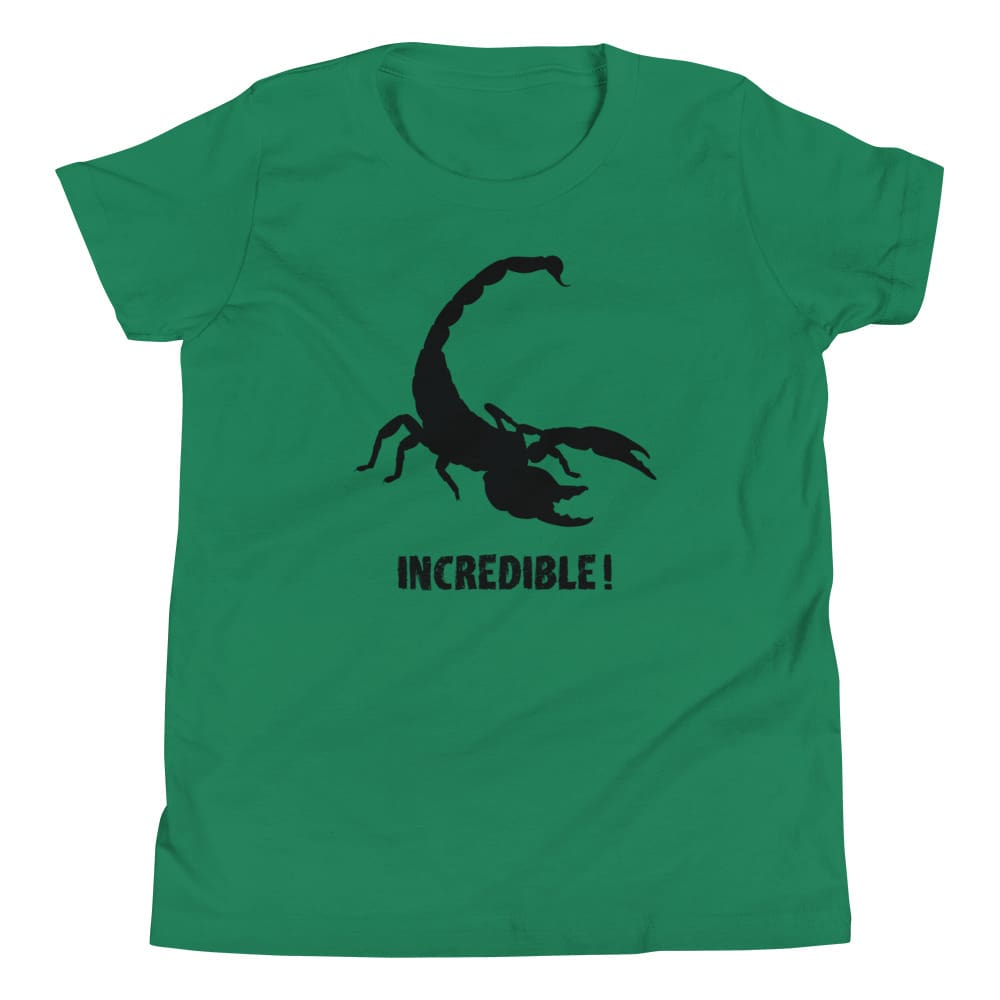 "Scorpions Are Incredible" Scorpions T-Shirt for Youth / Kids (Black Print) Kelly / S