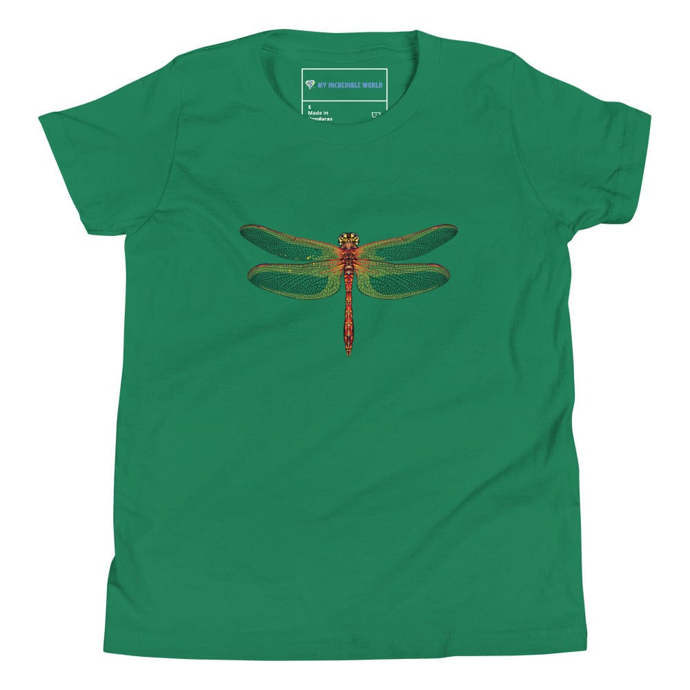 "Watercolor Dragonfly" Dragonfly T-Shirt (Youth/Kids) Kelly / S