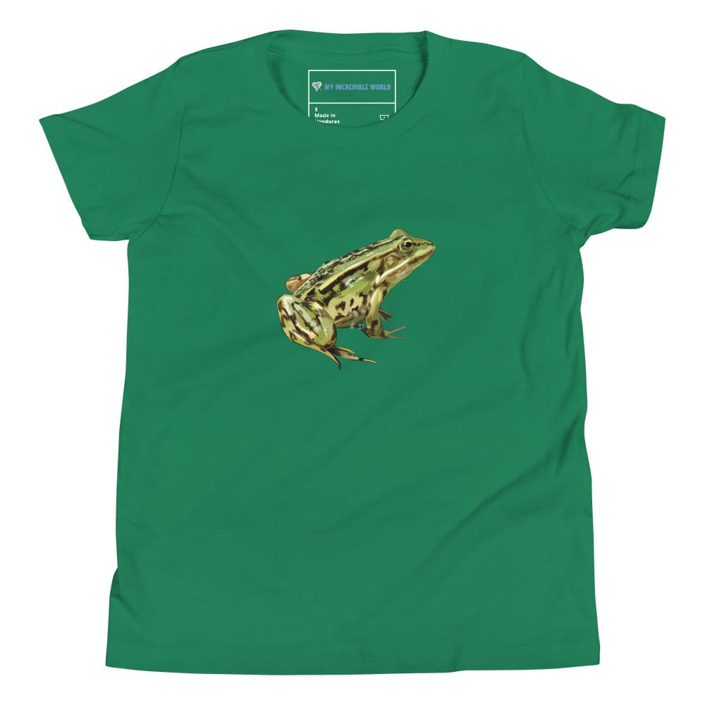 "Watercolor Frog" Frog T-Shirt (Youth/Kids Unisex) Kelly / S