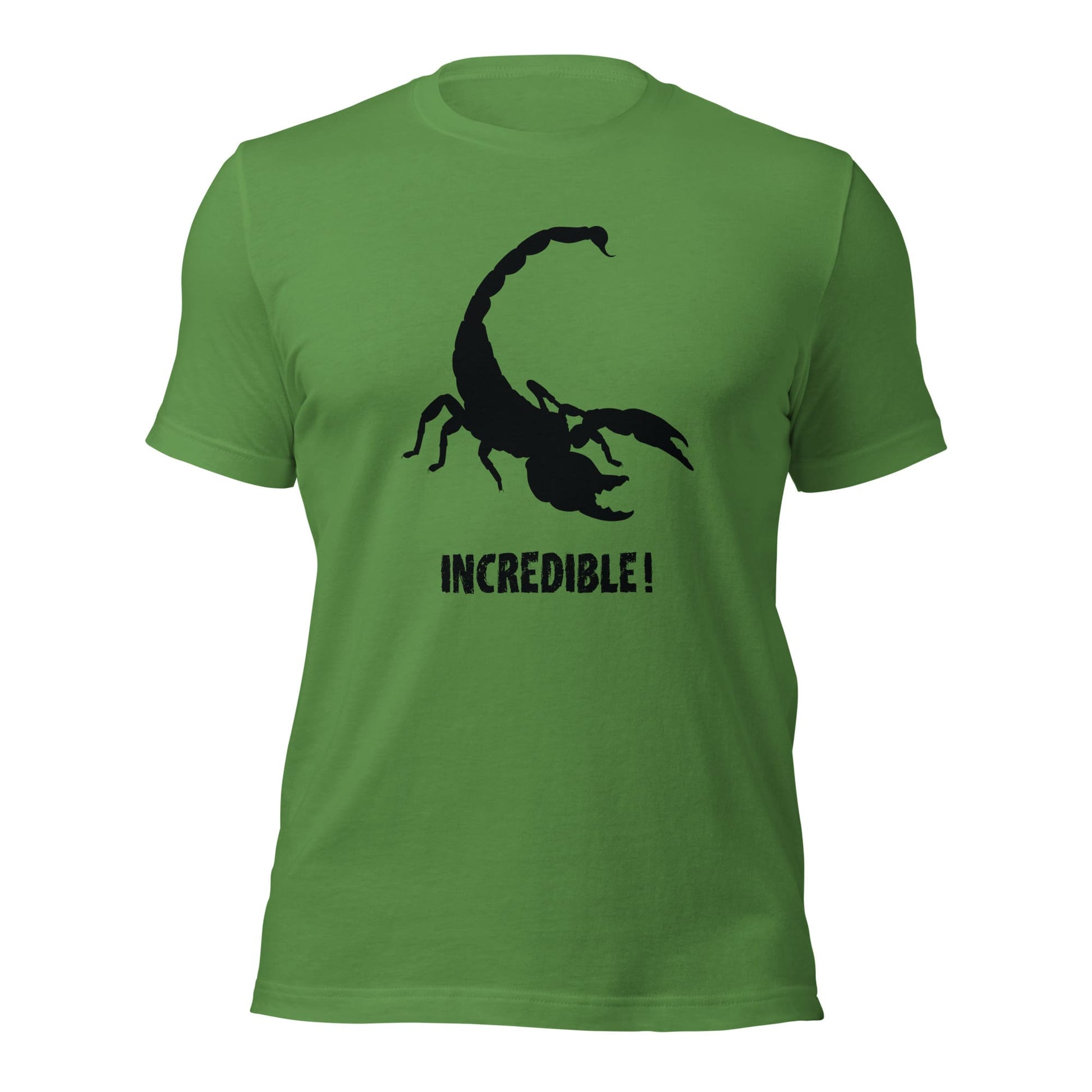 "Scorpions Are Incredible" Scorpion T-Shirt - Black Print (Adult Unisex / Men's) Leaf / S