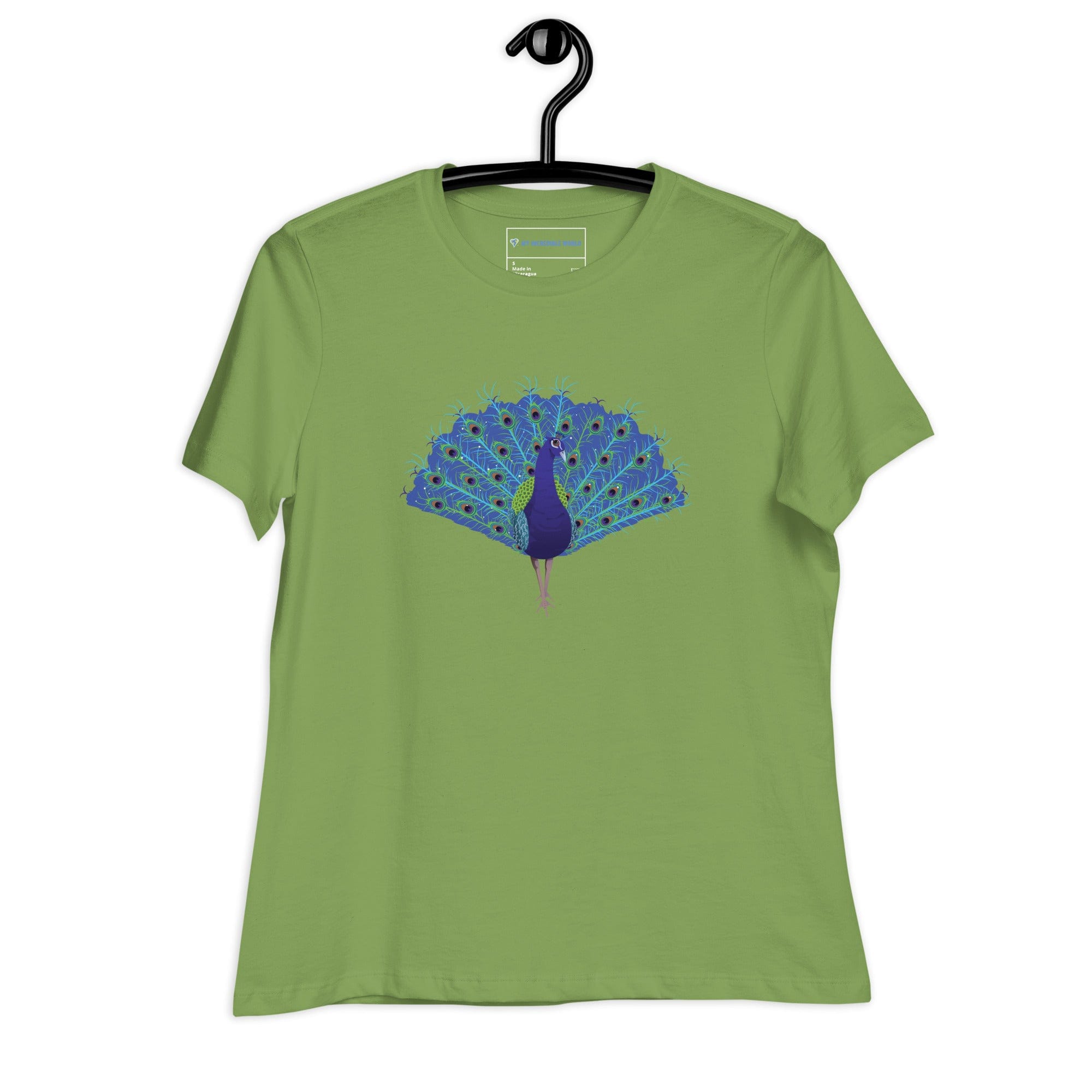 "Strut Your Stuff" Peacock T-Shirt (Women's) Leaf / S