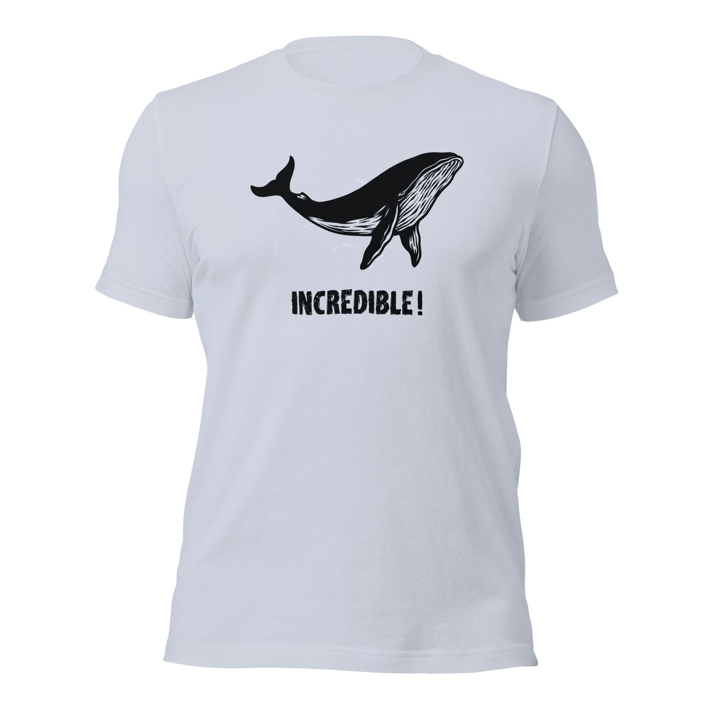 "Whales Are Incredible" Whale T-Shirt (Adult Men's/Unisex) Light Blue / XS