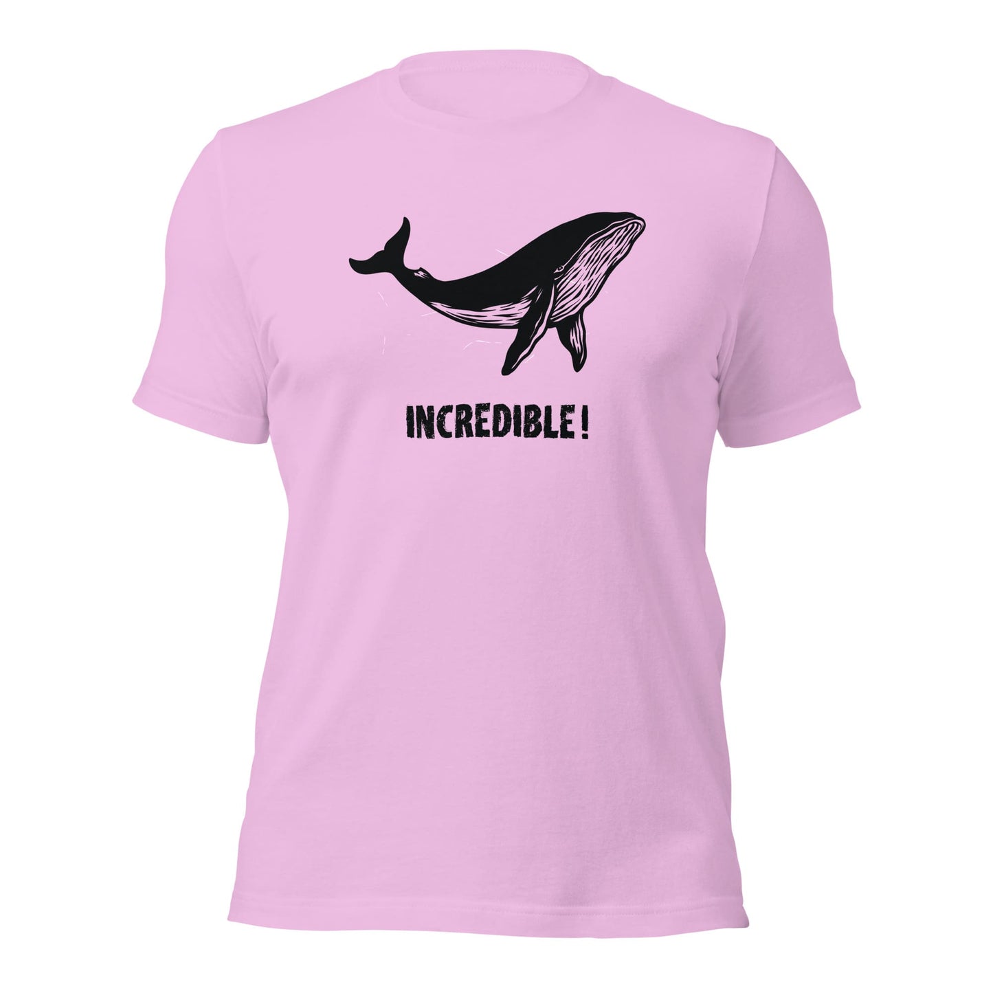 "Whales Are Incredible" Whale T-Shirt (Adult Men's/Unisex) Lilac / S