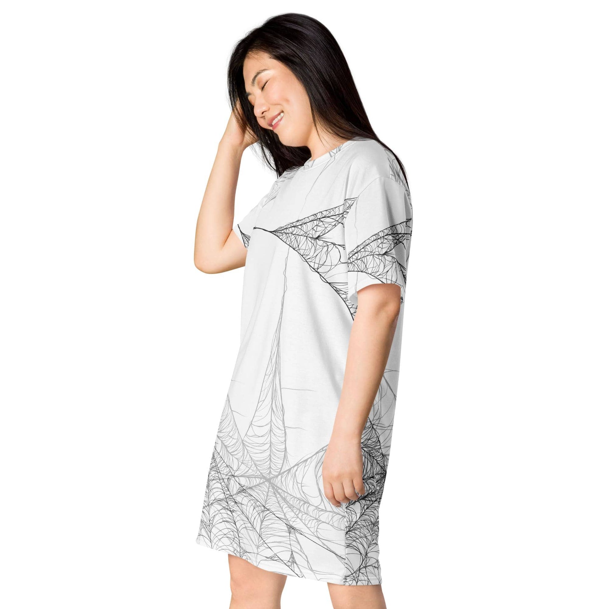 Minimalist Spiderweb T-Shirt Dress