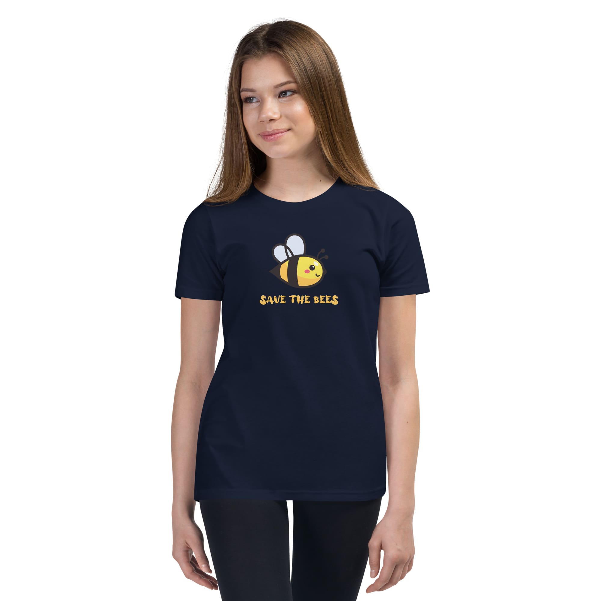 "Save the Bees" Bee T-Shirt for Youth/Kids Navy / S