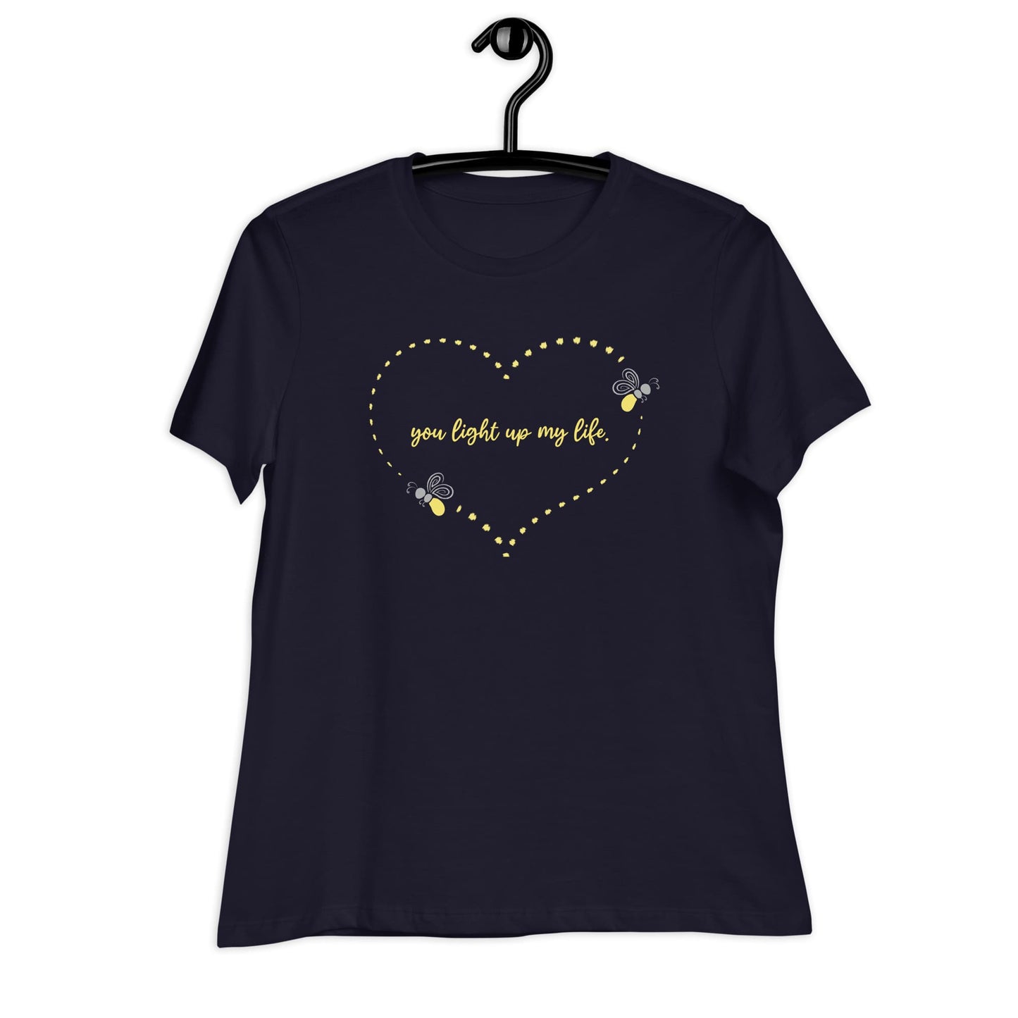 "You Light Up My Life" Firefly Women's T-Shirt Navy / S