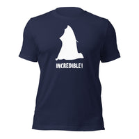 "Bats Are Incredible" Bat T-Shirt - White Print (Adult Unisex) Navy / XS