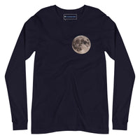 “Blue Moon Supermoon” Full Moon Long-Sleeve T-Shirt (Adult Unisex) Navy / XS