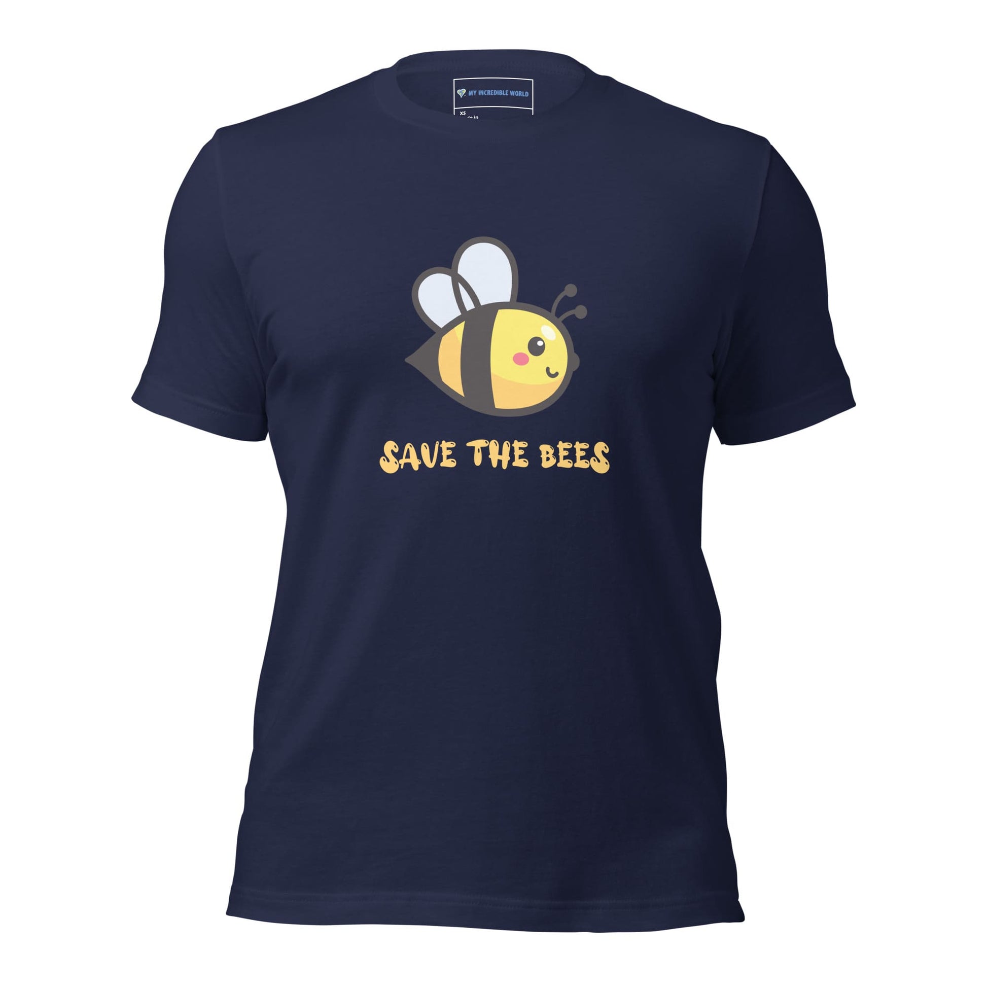 "Save the Bees" Bee T-Shirt (Unisex) Navy / XS