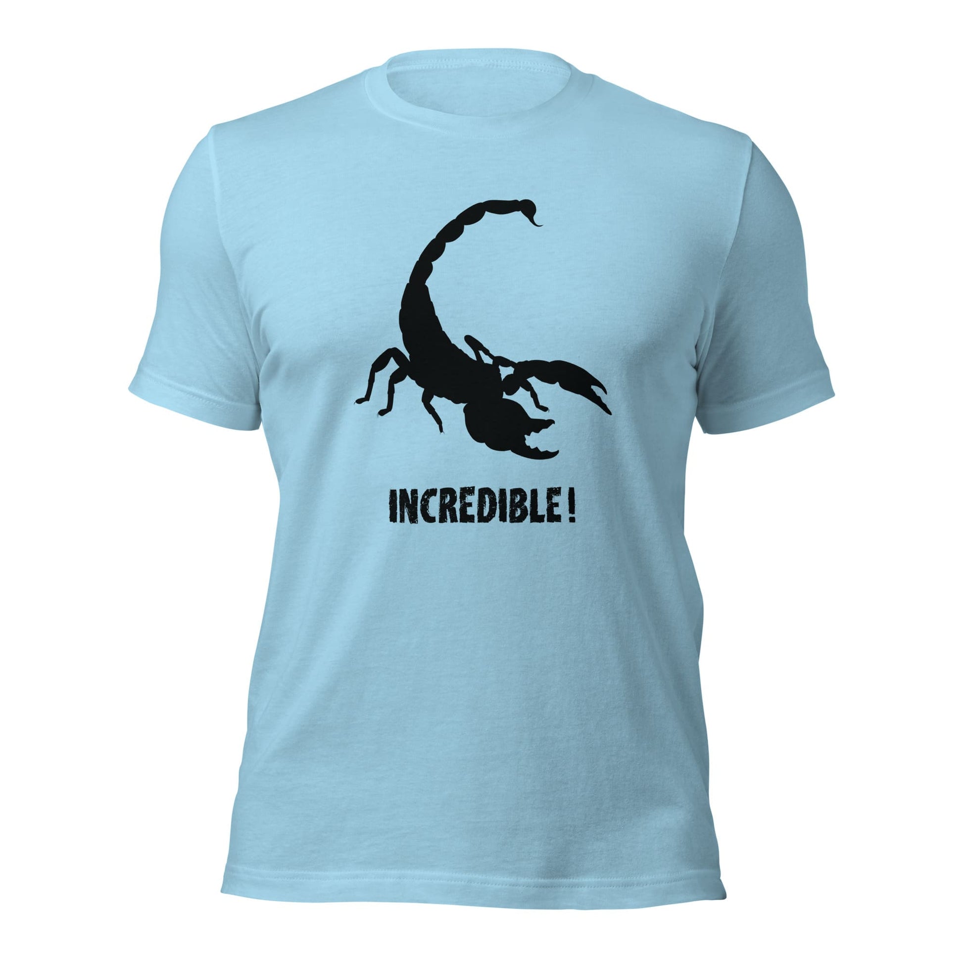 "Scorpions Are Incredible" Scorpion T-Shirt - Black Print (Adult Unisex / Men's) Ocean Blue / S