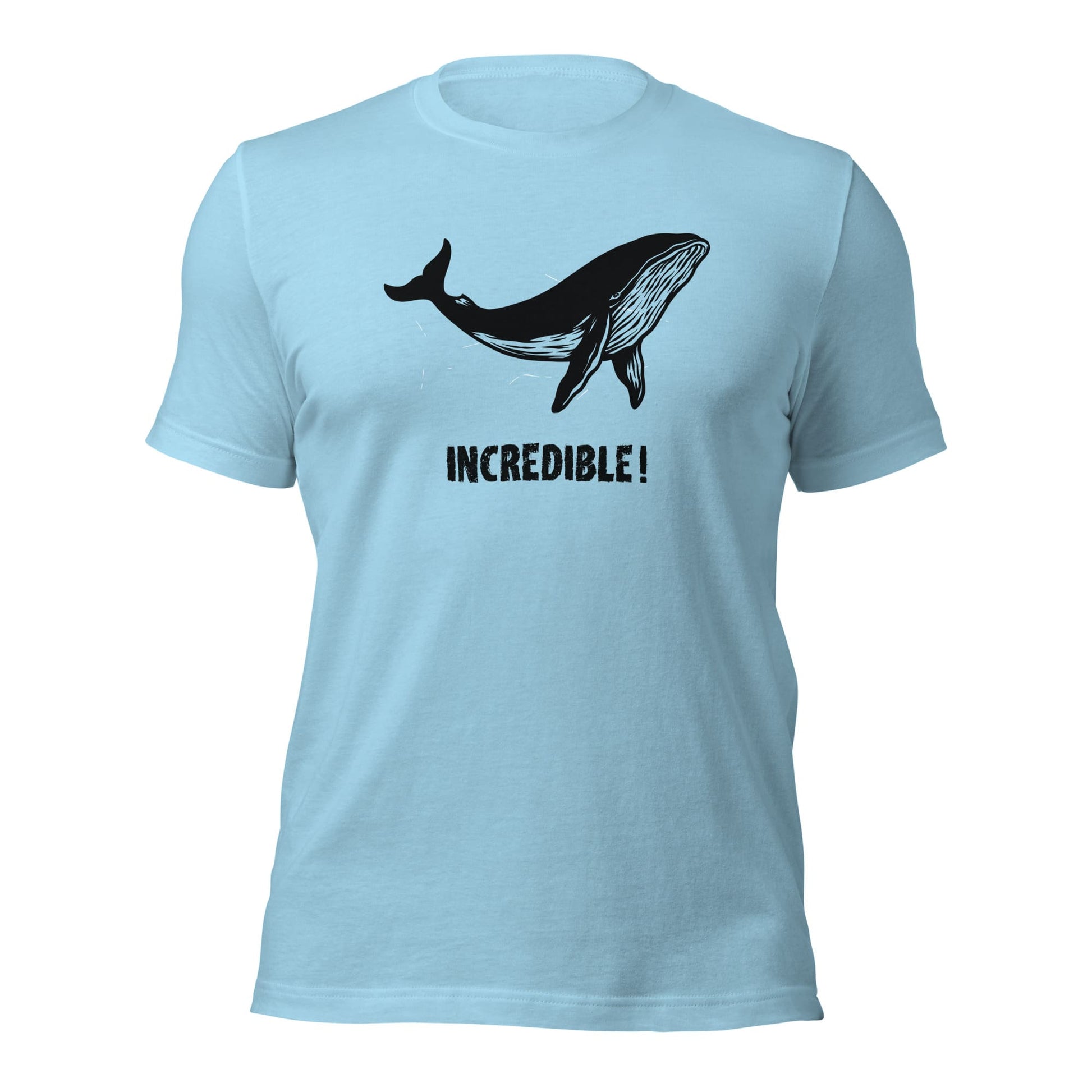 "Whales Are Incredible" Whale T-Shirt (Adult Men's/Unisex) Ocean Blue / S