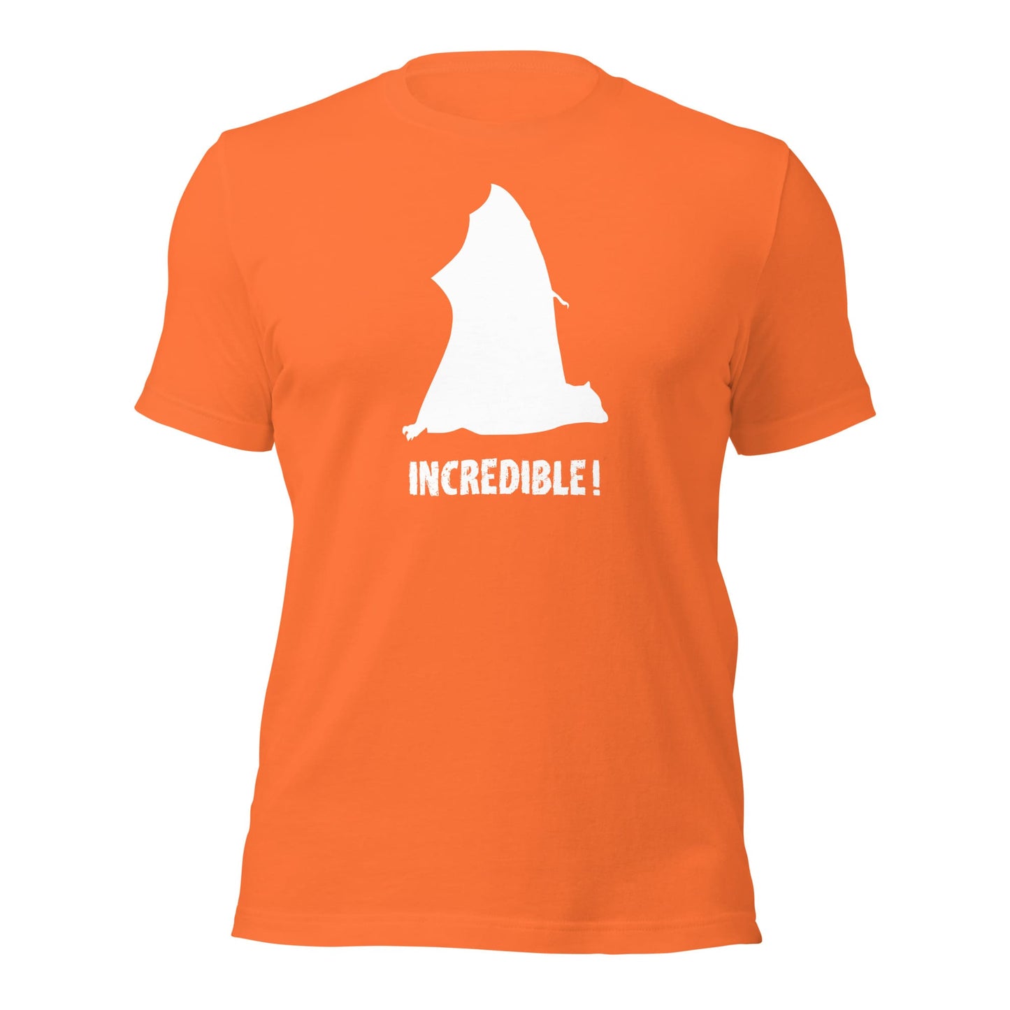 "Bats Are Incredible" Bat T-Shirt - White Print (Adult Unisex) Orange / XS