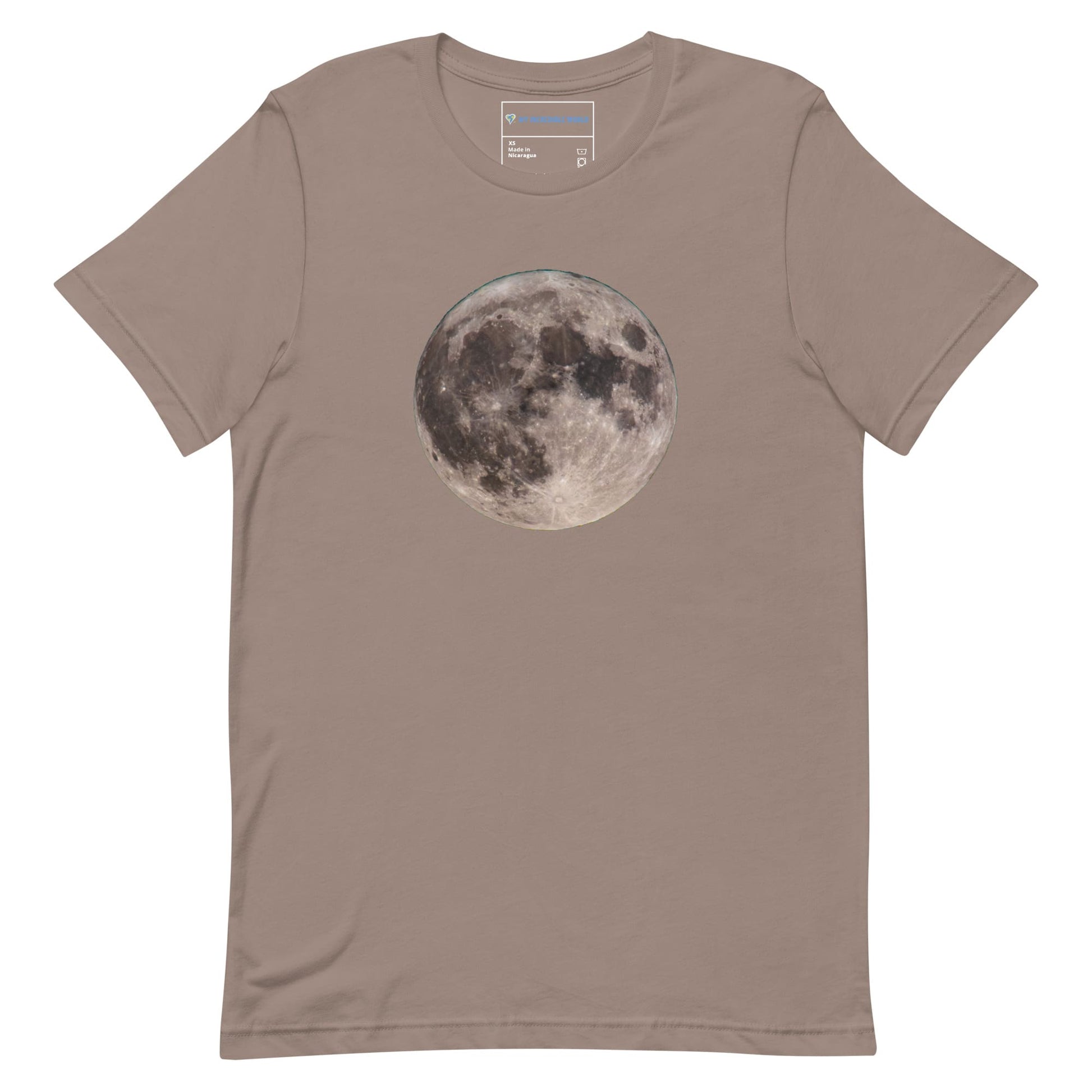 "Blue Moon Supermoon" Full Moon T-Shirt (Adult Unisex) Pebble / XS