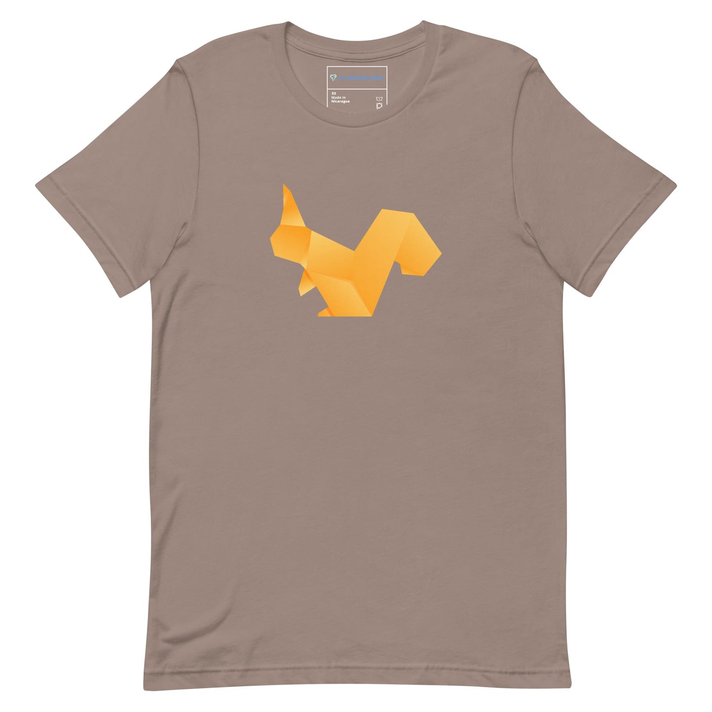 "Origami Squirrel" Low-Poly Squirrel T-Shirt (Adult Unisex) Pebble / XS