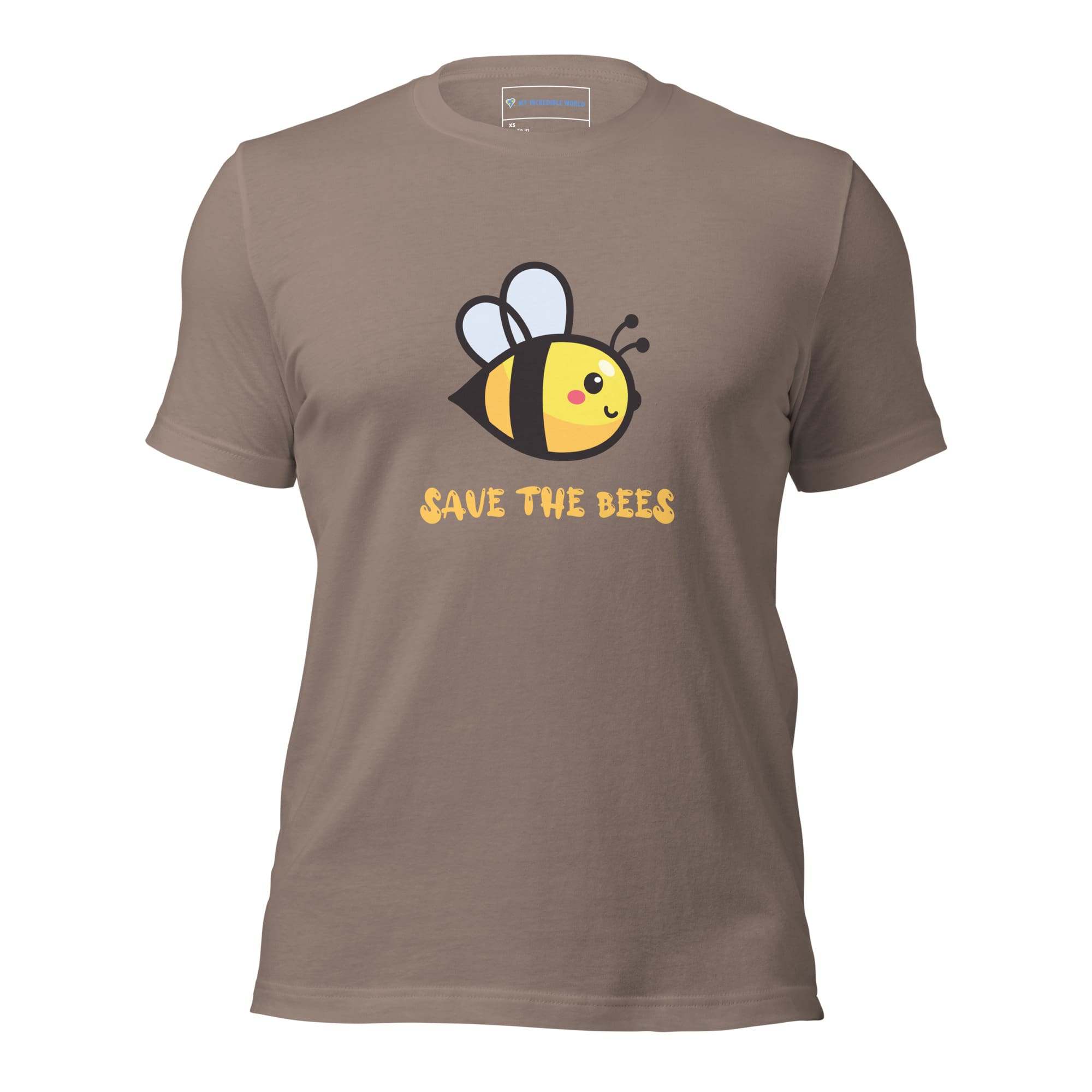 "Save the Bees" Bee T-Shirt (Unisex) Pebble / XS