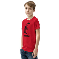 “Penguins Are Incredible” Penguin T-Shirt for Kids/Youth (Black Print)