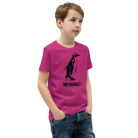 “Penguins Are Incredible” Penguin T-Shirt for Kids/Youth (Black Print)