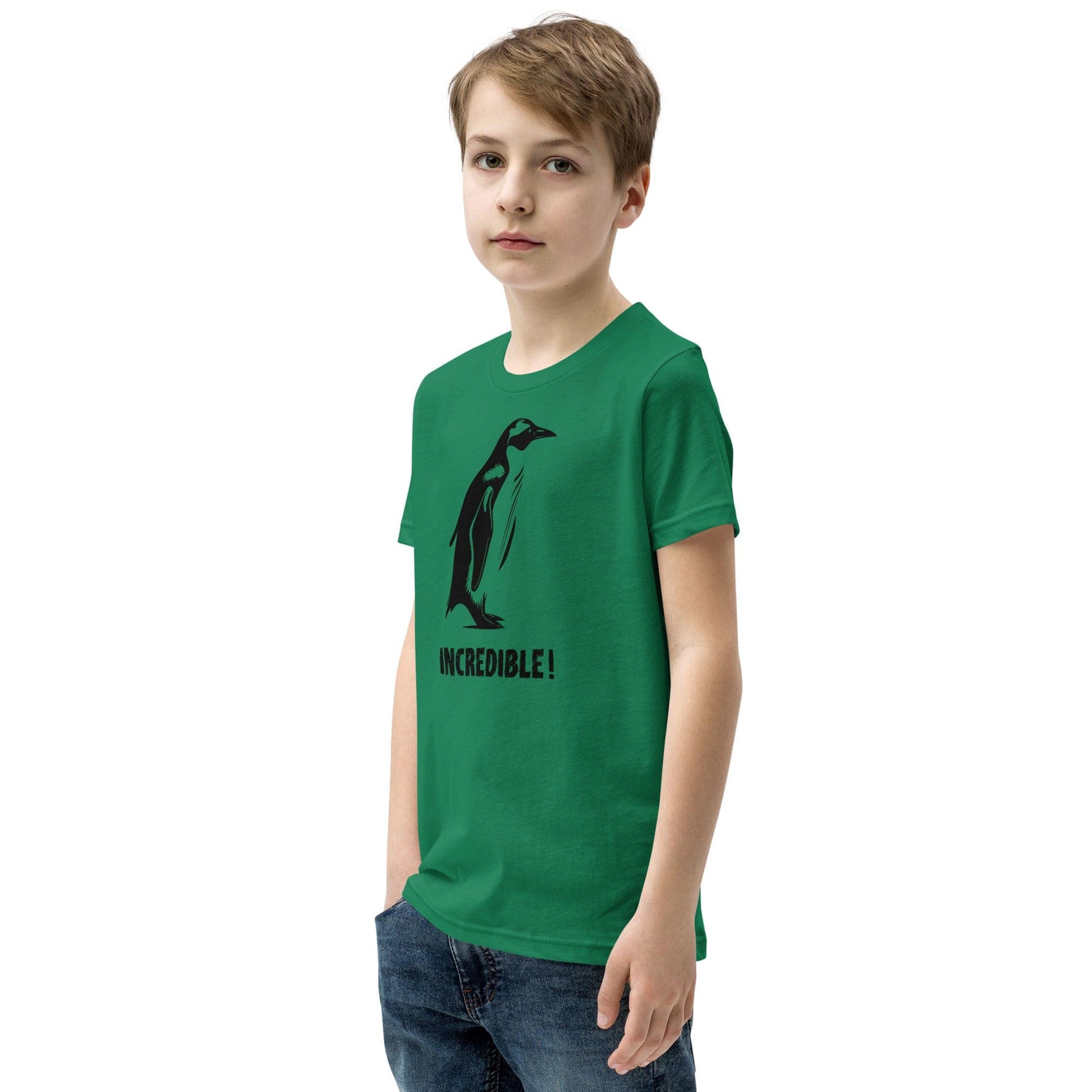 “Penguins Are Incredible” Penguin T-Shirt for Kids/Youth (Black Print)