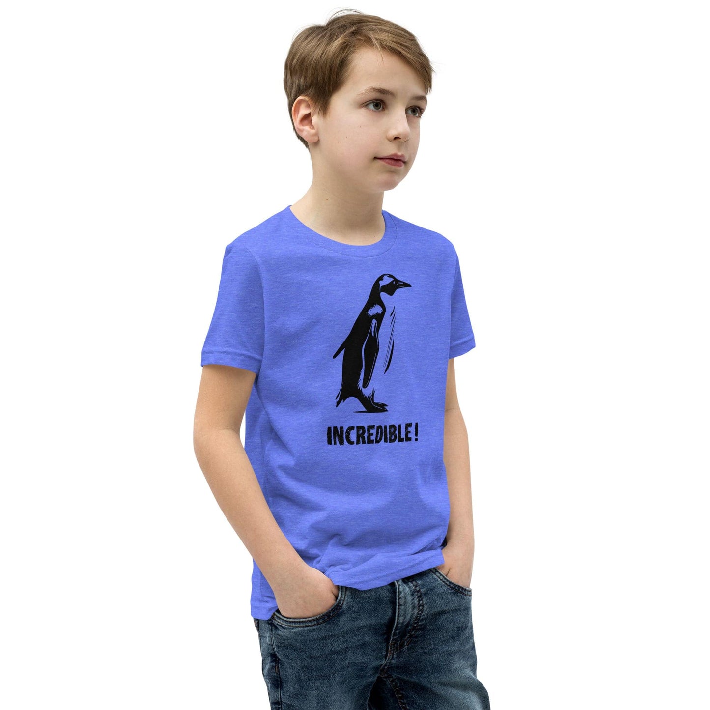 “Penguins Are Incredible” Penguin T-Shirt for Kids/Youth (Black Print)