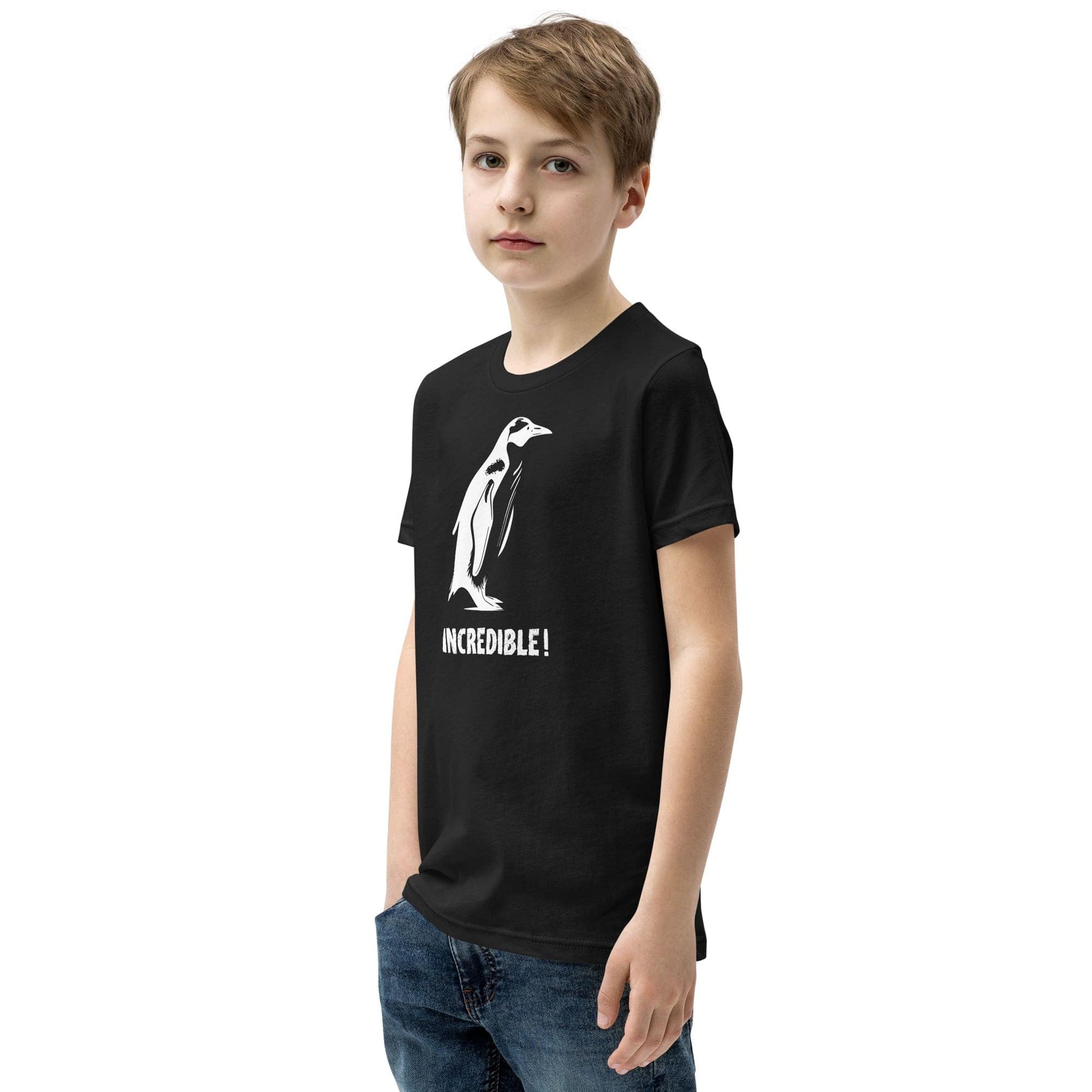 "Penguins Are Incredible" Penguin T-Shirt for Kids/Youth (White Print)