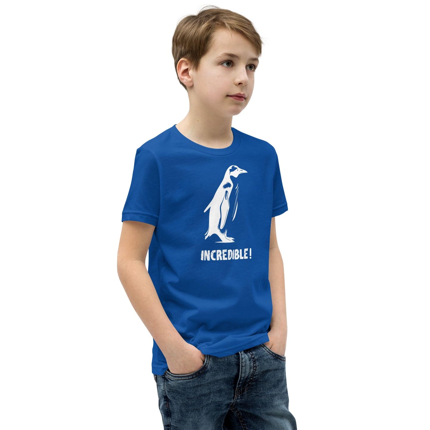 "Penguins Are Incredible" Penguin T-Shirt for Kids/Youth (White Print)