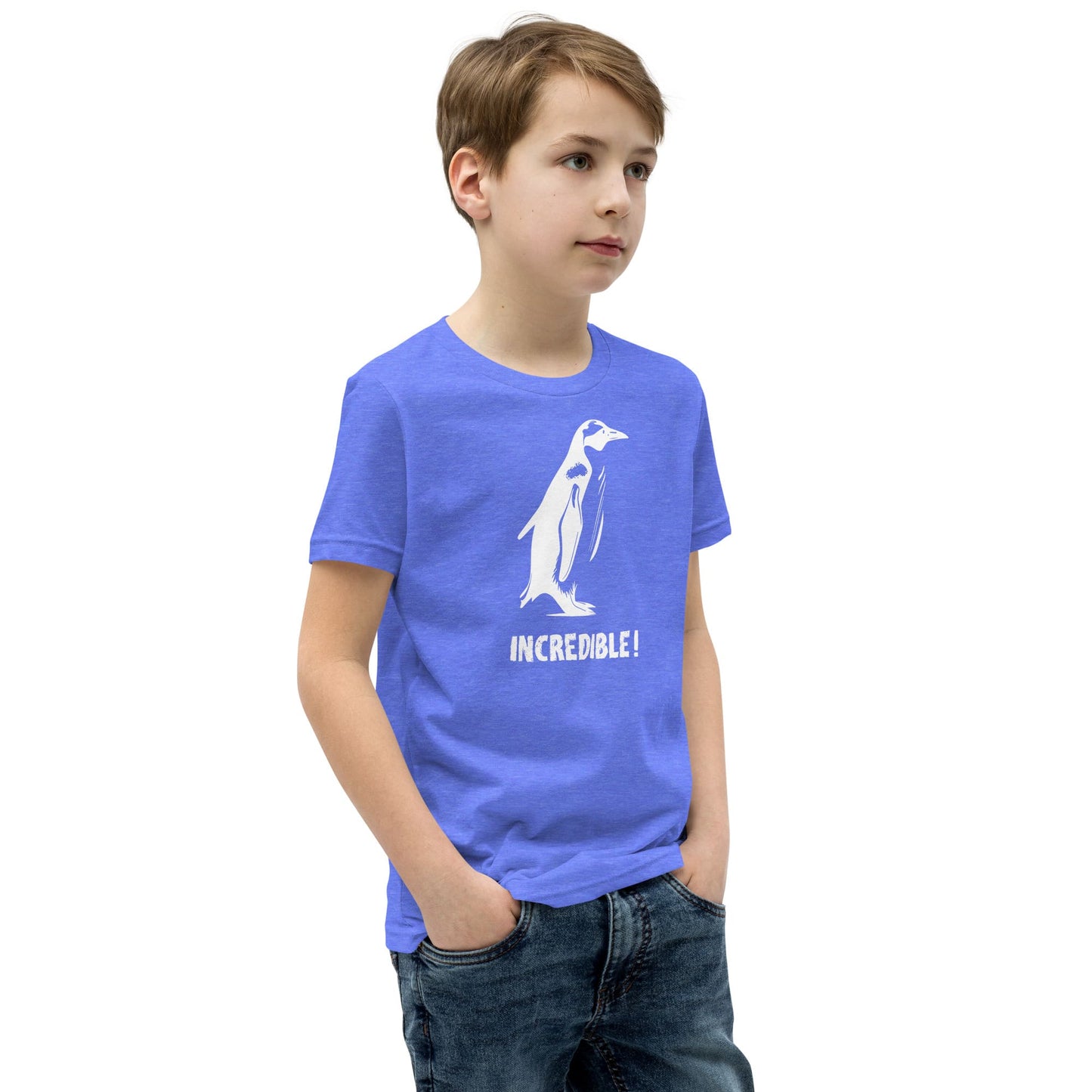 "Penguins Are Incredible" Penguin T-Shirt for Kids/Youth (White Print)