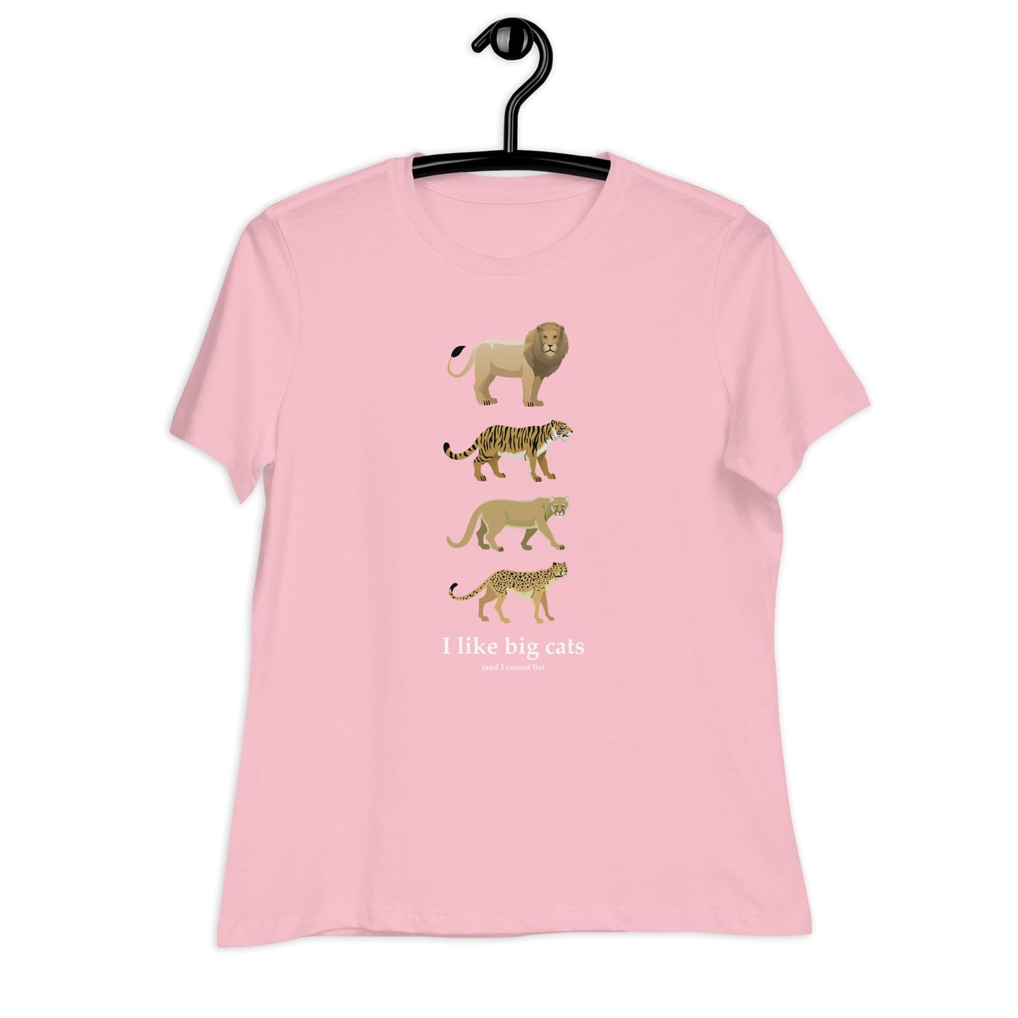 "I Like Big Cats (And I Cannot Lie)" Big Cat Lover's T-Shirt (Women's) Pink / S