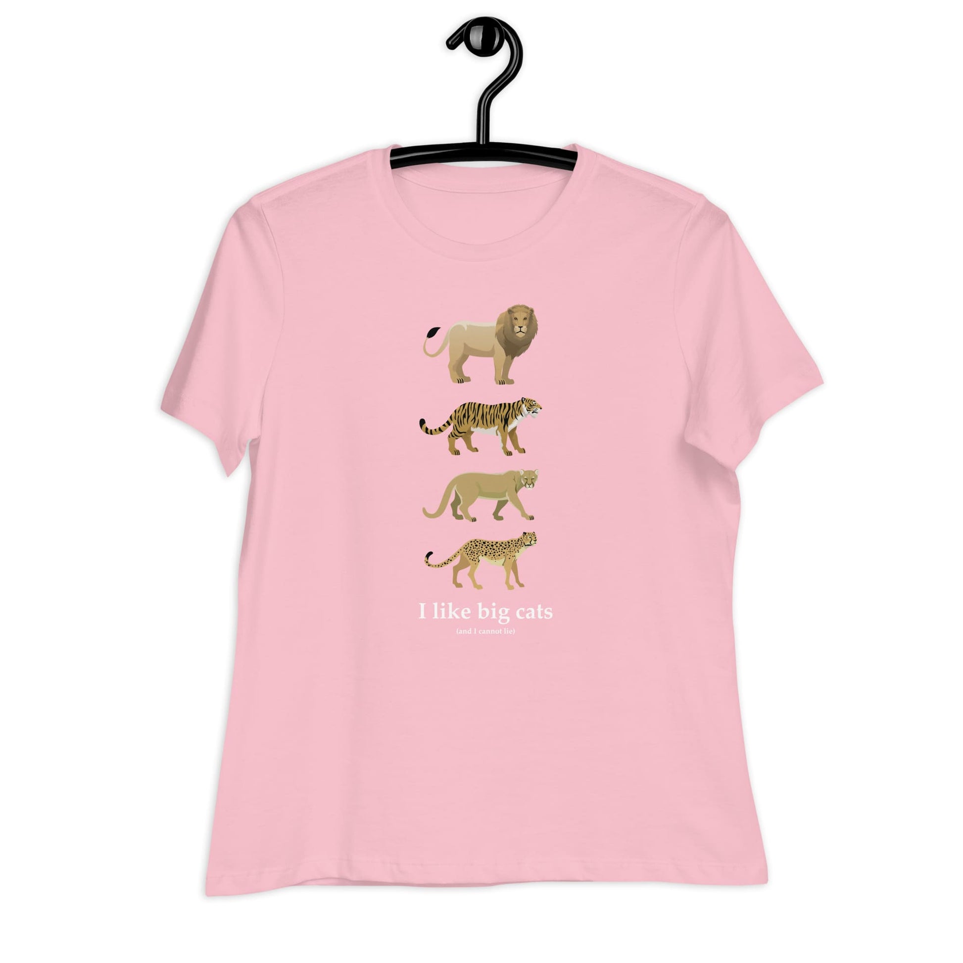 "I Like Big Cats (And I Cannot Lie)" Big Cat Lover's T-Shirt (Women's) Pink / S