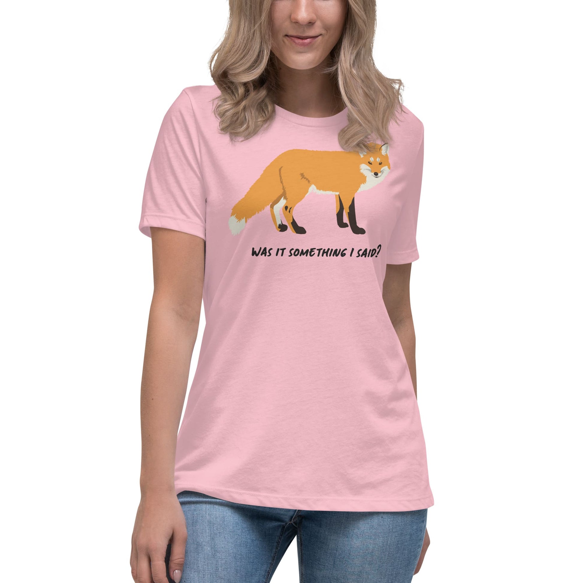 "Was It Something I Said?" Fox T-Shirt (Women's) Pink / S