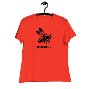 "Bees Are Incredible" Bee T-Shirt for Women - Black Print Poppy / S