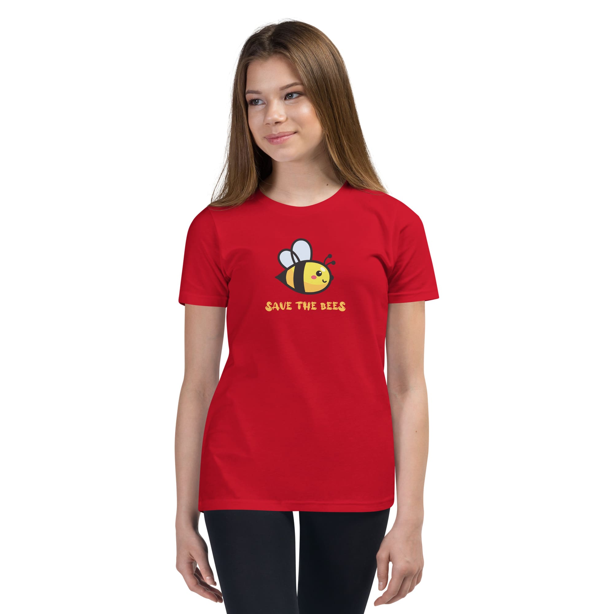 "Save the Bees" Bee T-Shirt for Youth/Kids Red / S