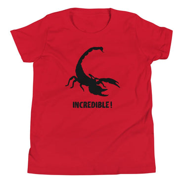 "Scorpions Are Incredible" Scorpions T-Shirt for Youth / Kids (Black Print) Red / S