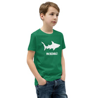 "Sharks Are Incredible" Shark T-Shirt for Youth/Kids (White Print)