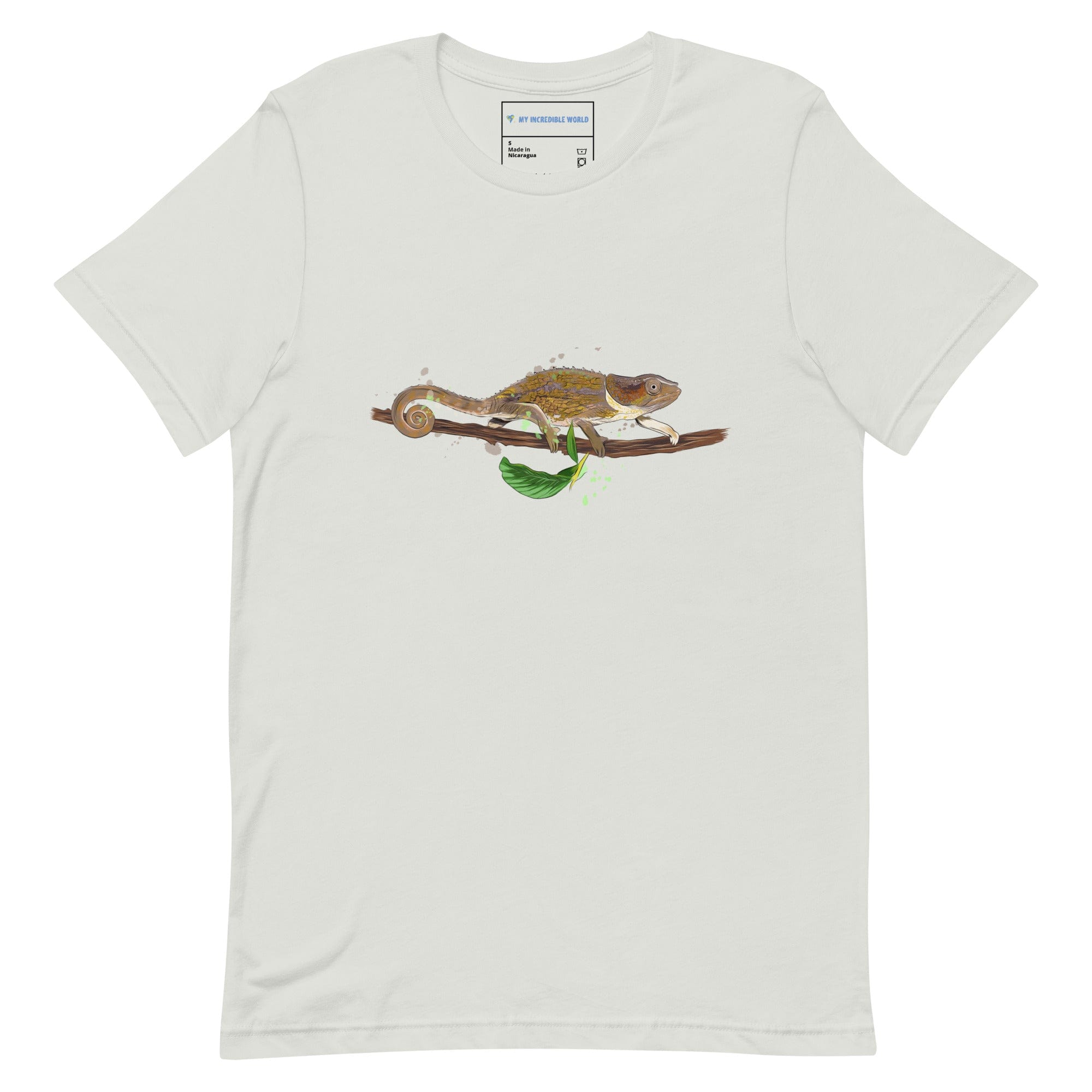 "Watercolor Chameleon" Chameleon T-Shirt (Adult Unisex) Silver / S