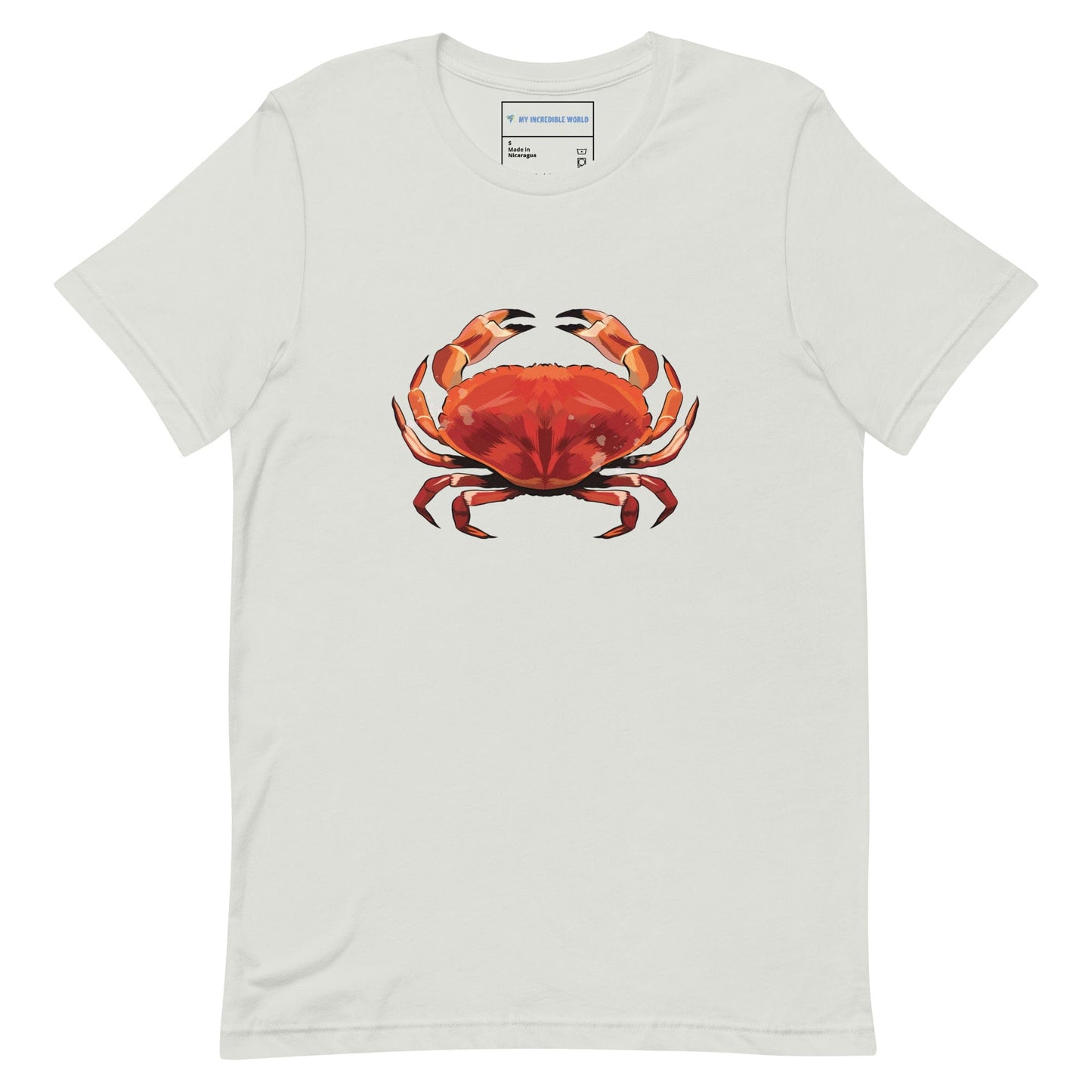 "Watercolor Crab" Crab T-Shirt (Adult Unisex) Silver / S