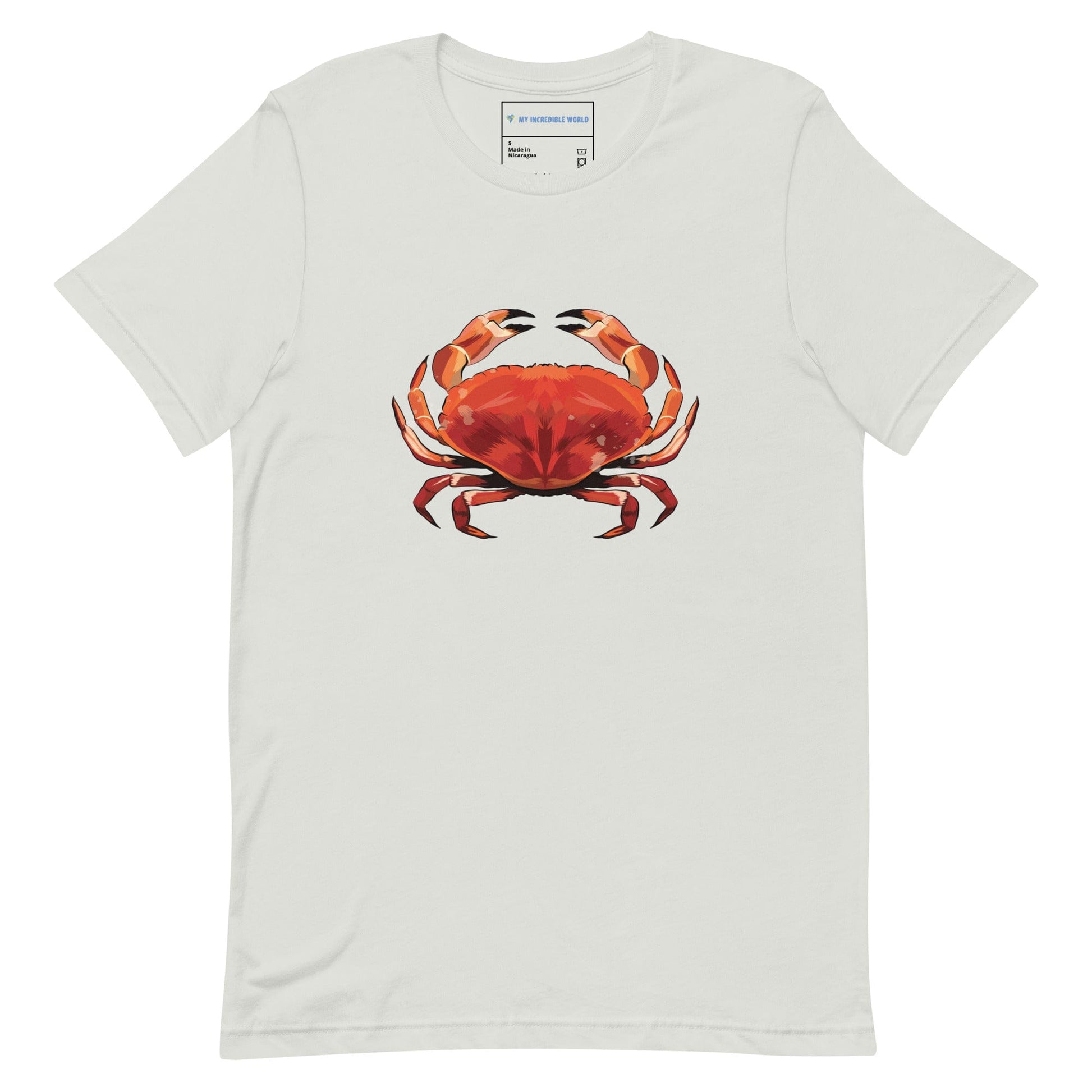 "Watercolor Crab" Crab T-Shirt (Adult Unisex) Silver / S