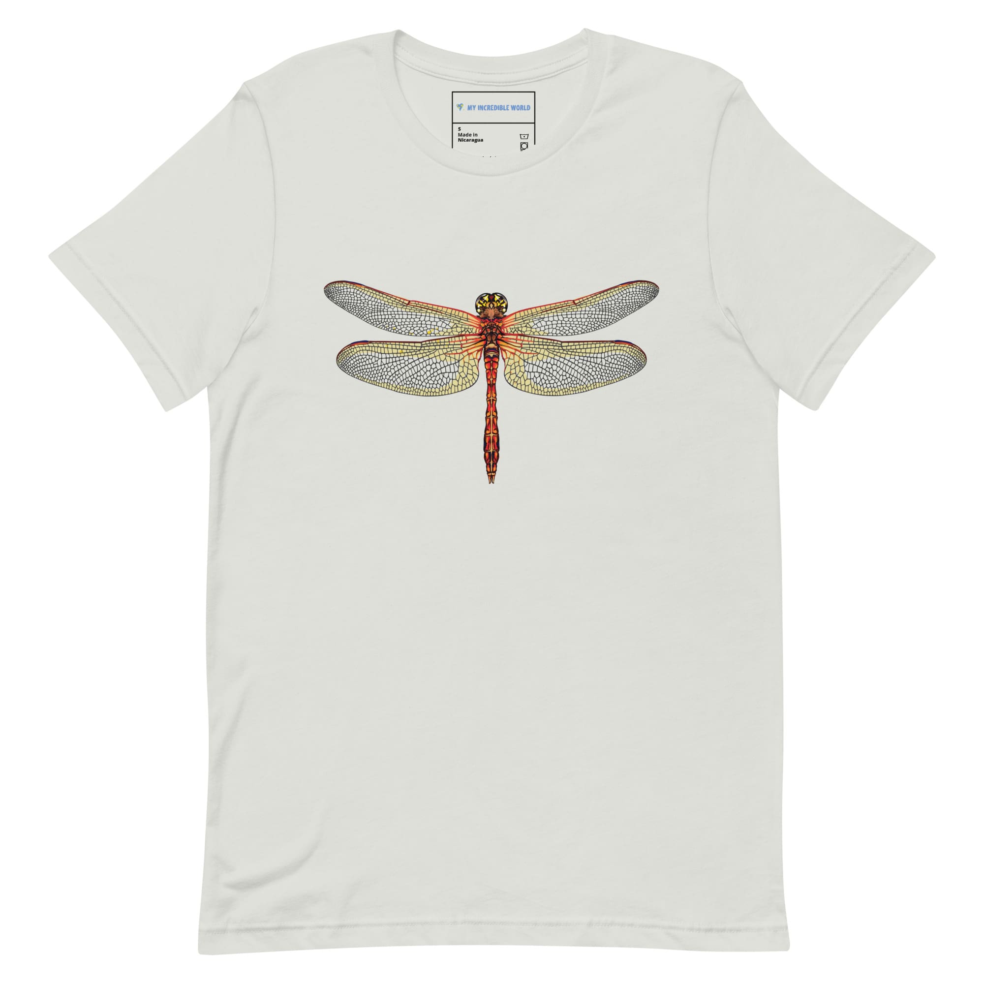 "Watercolor Dragonfly" Dragonfly T-Shirt (Adult Unisex) Silver / S